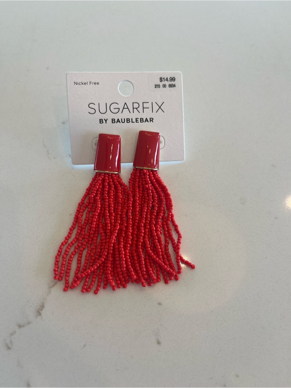 Sugarfix by BaubleBar Red Beaded Tassel Earrings